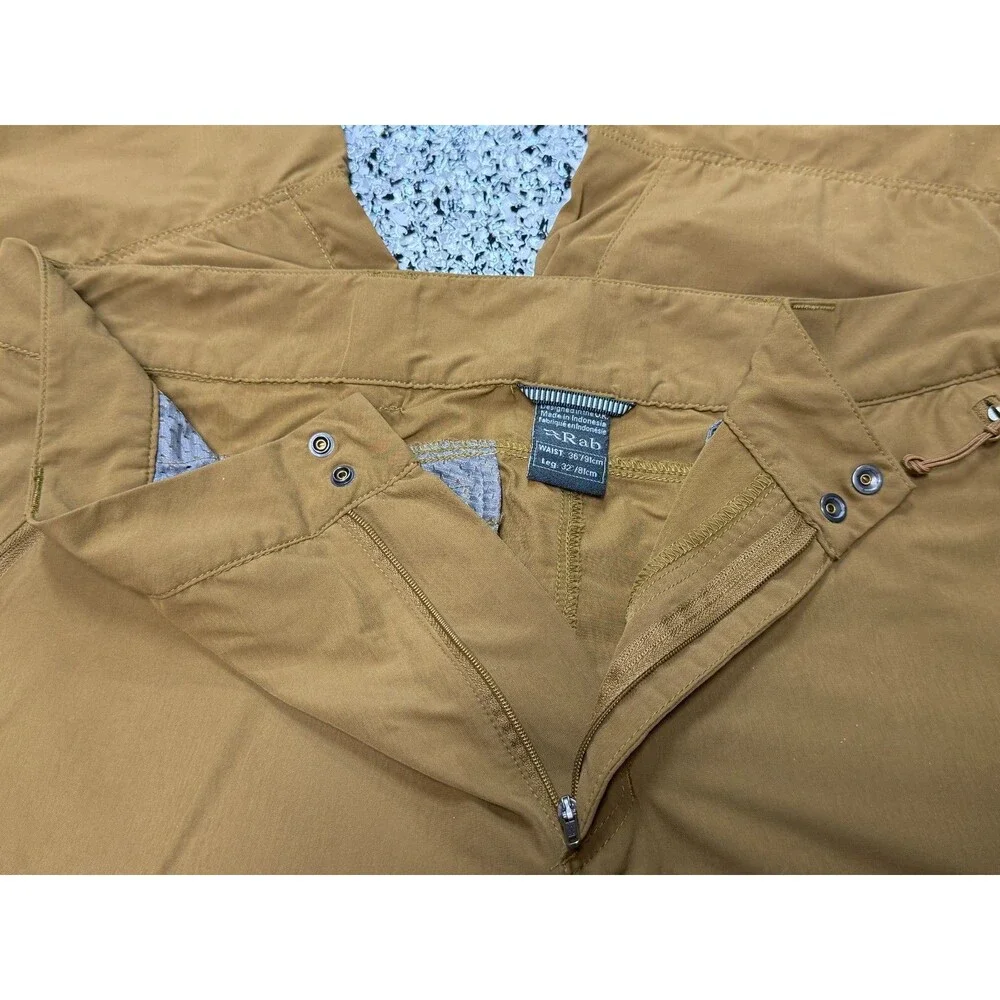 Rab Men's Incline Light Pants Oak Size XL Waist 36 Inseam 32